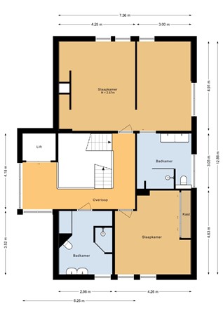 Floorplan - Vrijenburglaan 12, 2994 CD Barendrecht